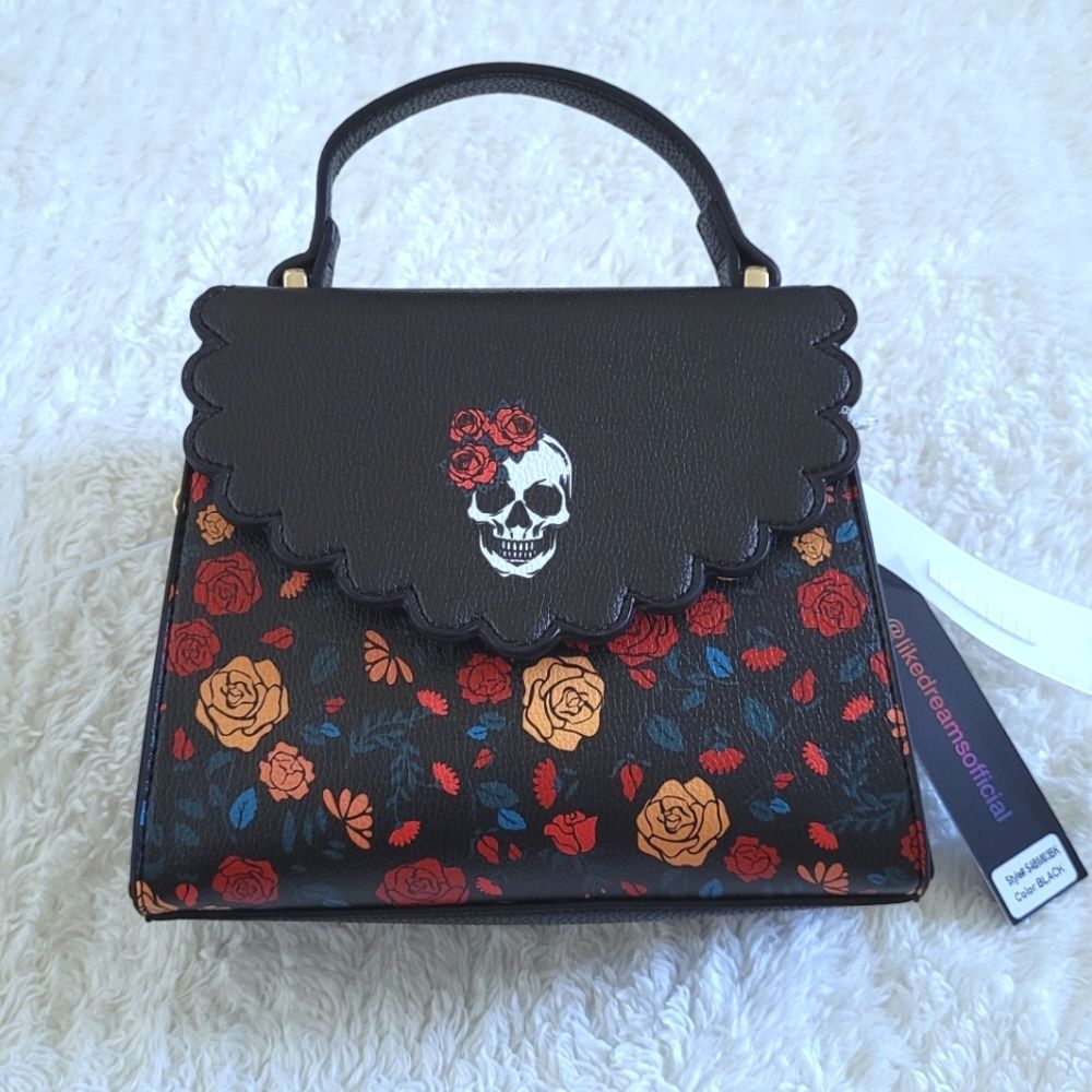 ✨️HP✨️ Like Dreams😴 Floral💐 Skull💀 Top Handle/Shoulder Bag👜 - NWT